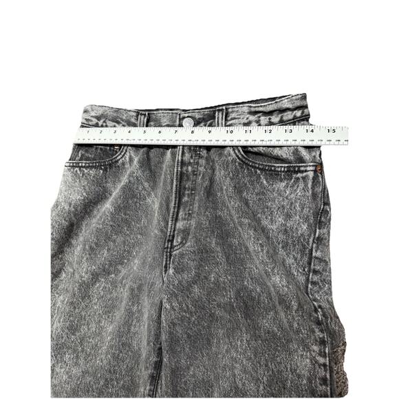 VTG Levis Button Fly Size 11 Black Acid Wash Denim Mom Jean USA Made 1980's - Picture 13 of 13